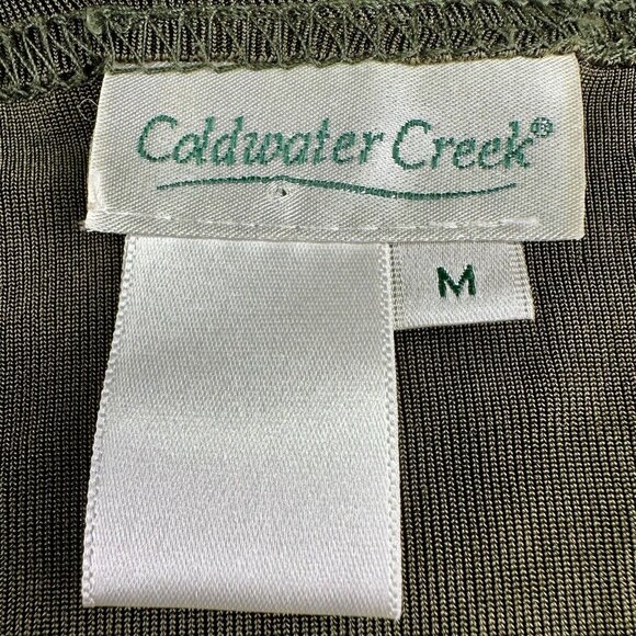 COLDWATER CREEK 2 Piece Vintage Set Size Medium Olive Beaded Sequins Long Sleeve - Picture 5 of 16